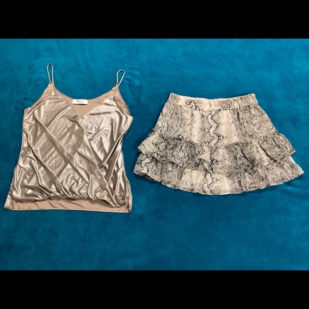 Generation Love Audrina Python Print Skirt Bailey 44 Cami